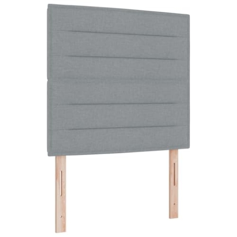 vidaXL Kopfteil Linien Design Hellgrau 80Cm Stoff | Höhenverstellbar Wandmontiertes gepolstertes zeitgenössischer Stil Deko langlebige strukturierte Oberfläche anpassbare Höhe Komfort Doppelbett