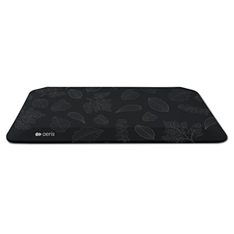 aeris Muvmat Anti Ermüdungsmatte für Stehtische – Ergonomische 2-Zonen Schreibtisch Stehmatte für gesundes Stehen – strapazierfähige Arbeitsplatzmatte Bezug Leaf Art