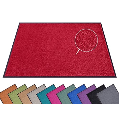 Hanse Home Fußmatte (S-XXL) 60x180cm – 12 Farben – Fussmatte Outdoor Schmutzfangmatte Türmatte Waschbar & Wetterfest rutschfest für Eingangsbereich & Außenbereich – Bordeaux
