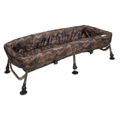 Faith Carp Cradle XL - Faltbare Tarnung Karpfen Abhakmatte - 113x51x34cm - Aluminiumrahmen - Schlammfüße - Dickes Matratze - Sicherer Abhakplatz für Karpfenangler
