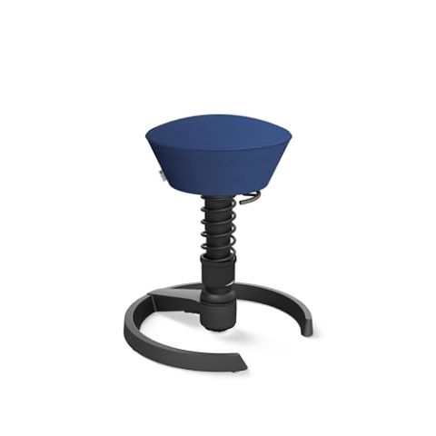 aeris Swopper Air – Ergonomischer Hocker mit extra weicher Polsterung – Bürohocker höhenverstellbar ohne Rollen –Sitzhocker für einen gesunden Rücken, Feder Standard