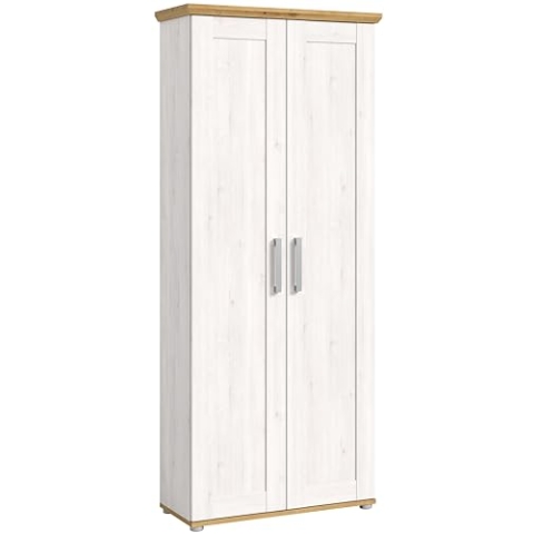 xonox.home Garderobe Verona Garderobenschrank Flurschrank Dielenschrank Flurmöbel Garderobe Schrank in Sibiu Lärche Nb. Absetzung Artisan Eiche Nb., ca.80x196x39 cm