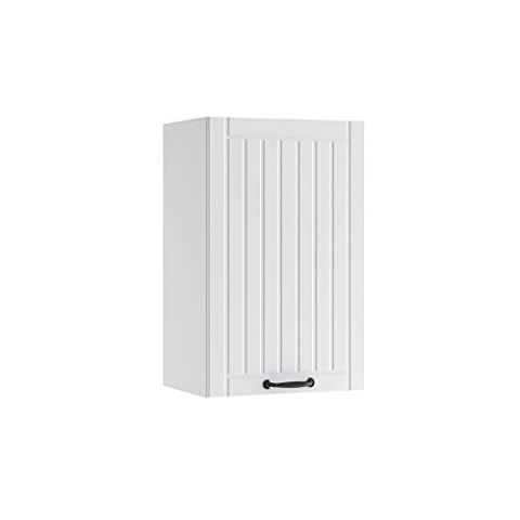 Vicco Badschrank Fame-Line, Badezimmermöbel, Weiß Landhaus/Weiß, 45 x 72 cm
