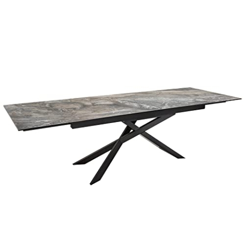 Ausziehbarer Esstisch Euphoria 180-220-260cm Taupe Keramik Made in Italy