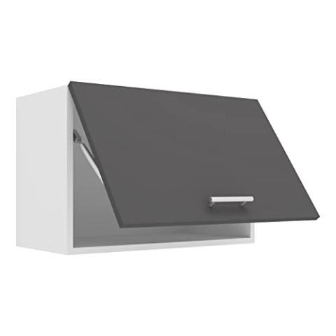 VCM Küchenschrank hängend | Maße ca. H. 40 x B. 60 x T. 31 cm | Hängeschrank mit Klapptür | Küchenmöbel – Esilo Weiß/Anthrazit
