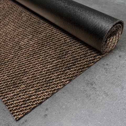 STORESDECO Teppich Premium en Vinyle Teppich Wohnzimmer Schlafzimmer und Küche von hoher Qualität mit elegantem Design rutschfeste Teppiche bei Flur und Outdoor wetterfest Dunkelbraun 160x230 cm