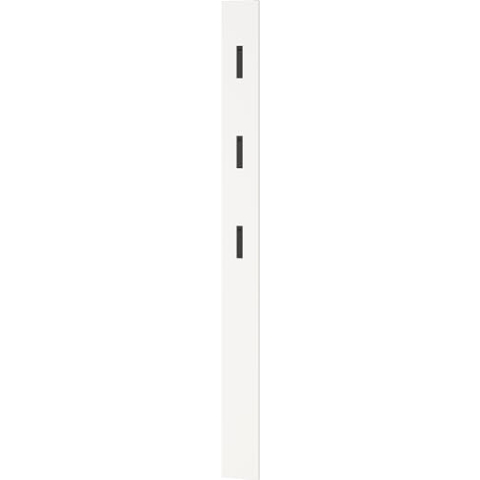 Germania Garderobenpaneel 3728-84, in Weiß, mit drei ausklappbaren Kleiderhaken aus Metall, 15 x 170 x 3 cm (BxHxT)