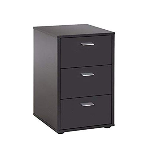 FMD Möbel, 642-001 Virginia 1 Nachtkonsole, holz, schwarz, maße 35.0 x 40.0 x 62.5 cm (BHT)
