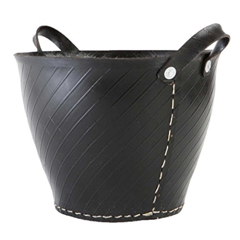 Holzkorb "REIFEN", ? 50 cm, schwarz