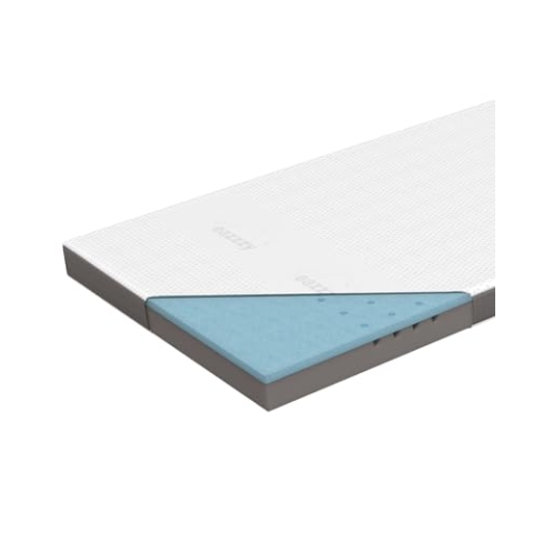 Genius Eazzzy Topper Deluxe 90x200x9cm H2 H3 - orthopädische Matratzentopper für Matratze & Boxspringbett aus Gelschaum | Matratzenauflage 90x200cm für Allergiker inkl. Bezug, Weiß