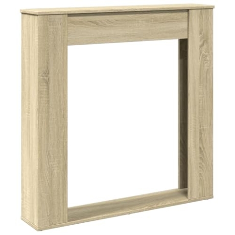 vidaXL Kaminumrandung, Dekorative Kaminkonsole, Kaminsims Dekokamin für Wohnzimmer, Kaminattrappe Kaminverkleidung, Sonoma-Eiche Holzwerkstoff