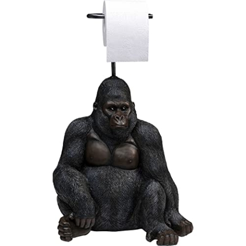 Kare Design Papierrollenhalter, sitzender Gorilla, handgearbeitet, Accessoire, Artikelhöhe 51cm