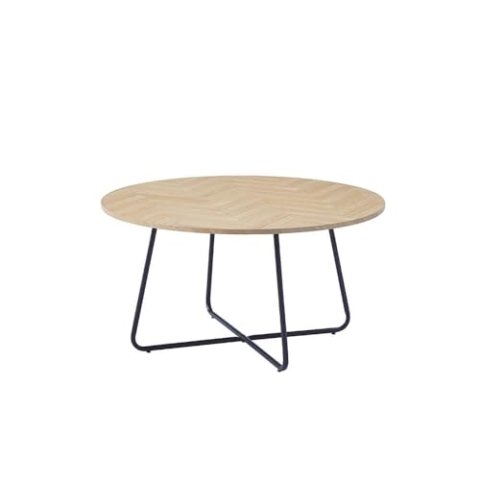 Home Deluxe - Couchtisch Novara - Rund, Farbe: Fishbone Oak, Maße: 88 x 47 cm, Pflegeleicht I Wohnzimmertisch Sofatisch Wohnzimmermöbel Beistelltisch