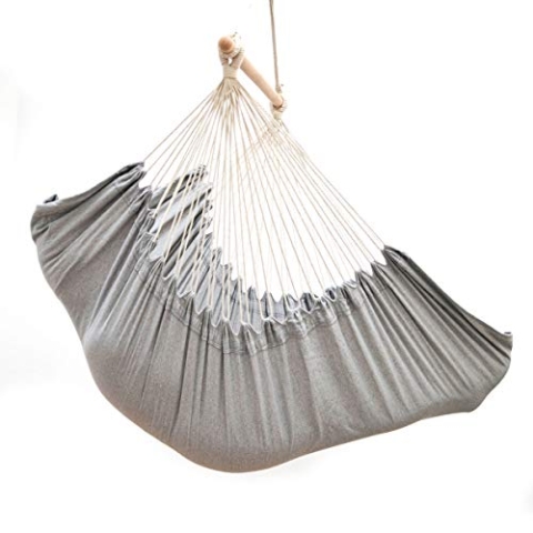 AMANKA XXL Liege Hängesessel mit Seitenfach und Kissen - 220x120cm Outdoor Hängematte bis 150kg