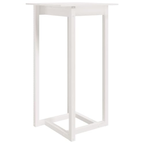 vidaXL Bartisch Weiß 60x60x110 cm Massivholz Kiefer