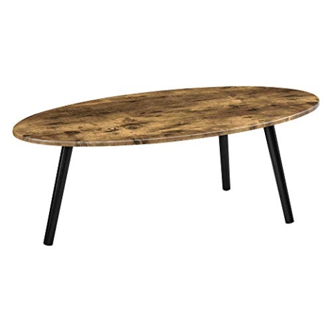 [en.casa] Couchtisch Viborg 109,5 x 59,5 x 39,5 cm Beistelltisch MDF Massivholz Dunkler Holzton