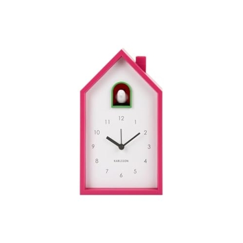 Karlsson Alarm Clock Modern Cuckoo Bright pink