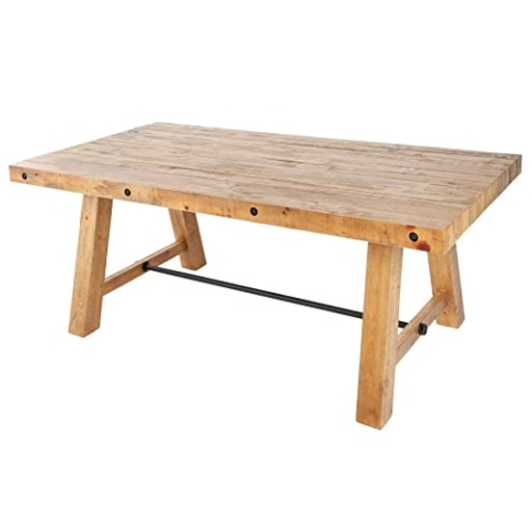 Riess Ambiente Industrial Esstisch FINCA - 200cm - Vintage braun - recyceltes Pinienholz - Tisch Konferenztisch Küchentisch