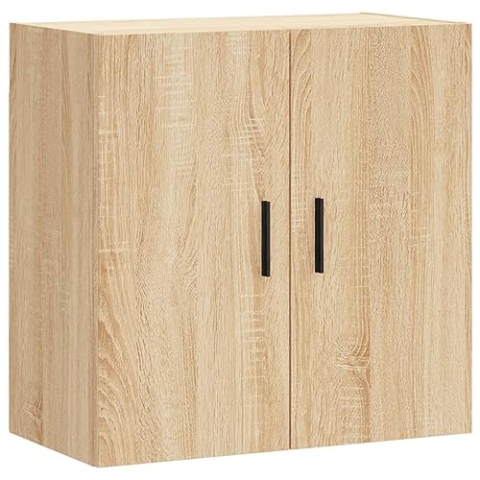vidaXL Wandschrank, Hängeschrank mit viel Stauraum, Wandmontage Badschrank Medizinschrank, Aufbewahrungsschrank für Wohnzimmer, Sonoma Eiche Holzwerkstoff