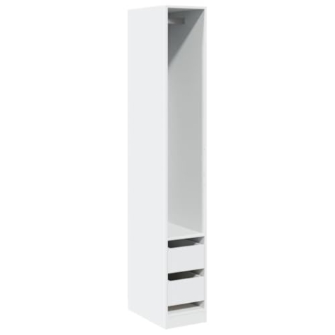 vidaXL Kleiderschrank, Garderobenschrank mit Stauraum, Hochschrank für Schlafzimmer, Flurschrank Dielenschrank, Modern, Weiß Holzwerkstoff