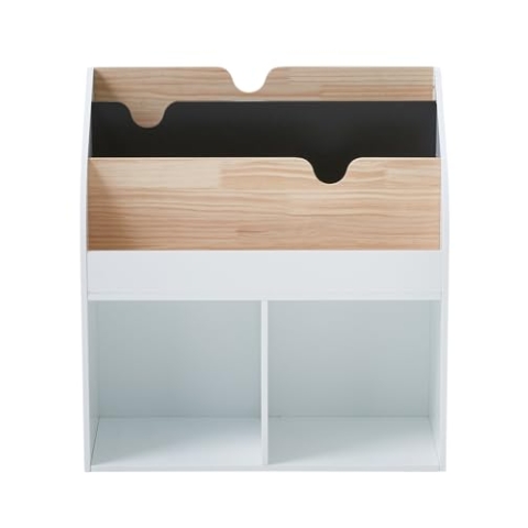 VERTBAUDET Regal-Element mit 2 Fächern + Regal weiß/natur/schwarz ONE SIZE