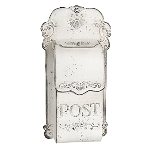 Clayre & Eef Briefkasten 24x8x46 cm weiß 6Y3917