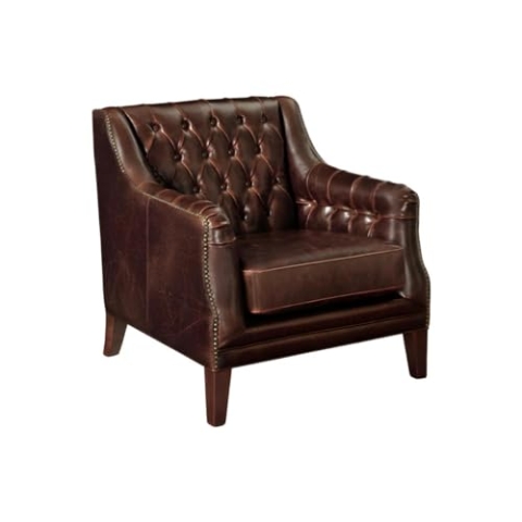 Vente-Unique-Ledersessel - Braun - Colbert