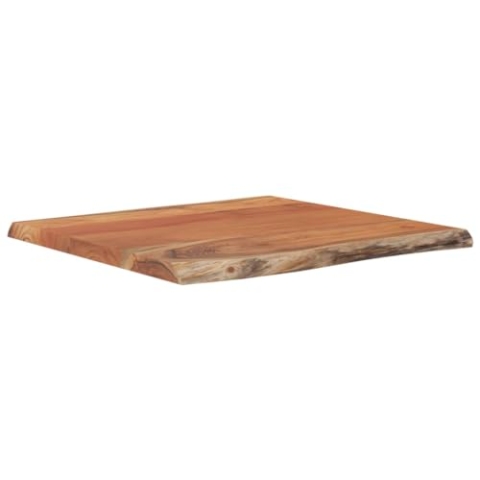 vidaXL Tischplatte, Holztischplatte mit Naturkante, Ersatztischplatte für Bartisch Beistelltisch Esstisch, Quadratisch Massivholz Akazie