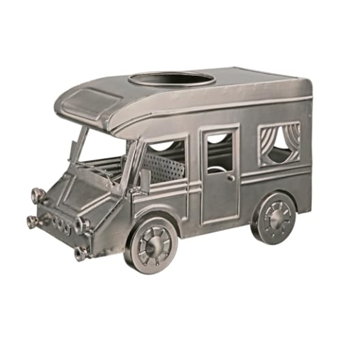 GILDE Flaschenhalter Camping - Flaschenständer Wohnmobil aus Metall vernickelt - Breite 30,5 cm - Farbe: Silber