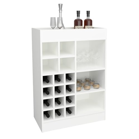 VCM Weinschrank | Maße ca. H. 100 x B. 70 x T. 38 cm | Küchenregal | Regal | Weinregal - Esilo