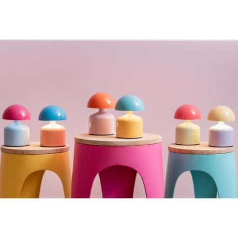 Leitmotiv Stool Set Double Funky Scarlet red & Turquoise Blue