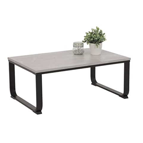 Hela Tische, Couchtisch Wohnzimmertisch Freddy, Holzwerkstoff melaminbeschichtet, Marmoroptik, Metallgestell, 90 x 60cm
