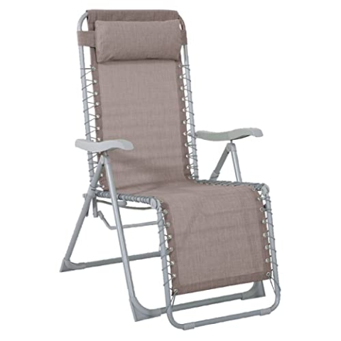Hespéride - Garten-relaxsessel silos Taupe Stahl mit epoxydharzbehandlung in texaline