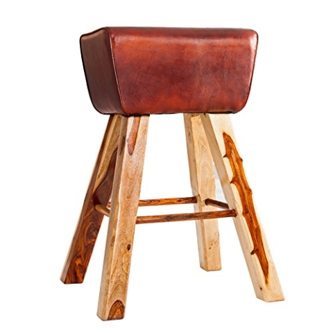 invicta INTERIOR Design Barstuhl TURNBOCK mit Echtleder Bezug Kult Hocker Tresenhocker