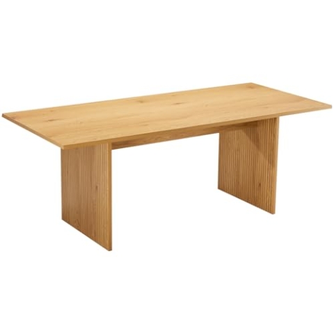Happy Garden Holztisch im skandinavischen Stil 180cm ALMA - Klares Design, robuste Struktur, natürliches Finish - Perfekt für Esszimmer, Büro oder eleganten Arbeitsbereich.