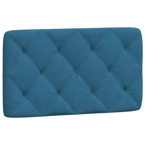 vidaXL Kissen für Kopfteil, Wandpolster Polsterpaneel Bettkopfteil, Rückenkissen Polsterkopfteil Wandkissen Schlafzimmer, Blau 80cm Samt