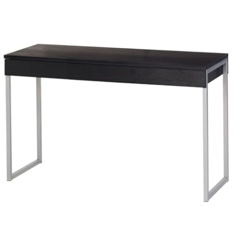 ebuy24 Fula Schreibtisch 3 Schubladen schwarz Esche Dekor.