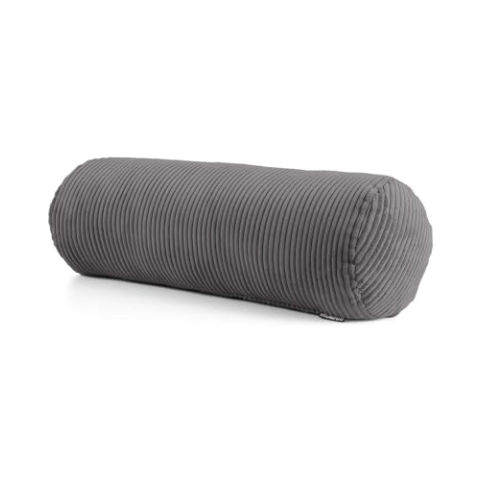mokebo XXL Nackenrolle mit Cordbezug 'Der Powernap', gemütliche Kissenrolle, Zierkissen oder Dekokissen, auch als Stillkissen, Seitenschläferkissen oder Knierolle in Anthrazit, 25x25x70 (B/H/T in cm)
