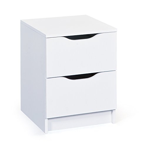Inter Link – Kommode – 2 Schubladen – Schubladenschrank – Beistellschrank – Sideboard – Melaminbeschichtet – Weiß – Schubladen mit Griffmulden – Westphalen 2