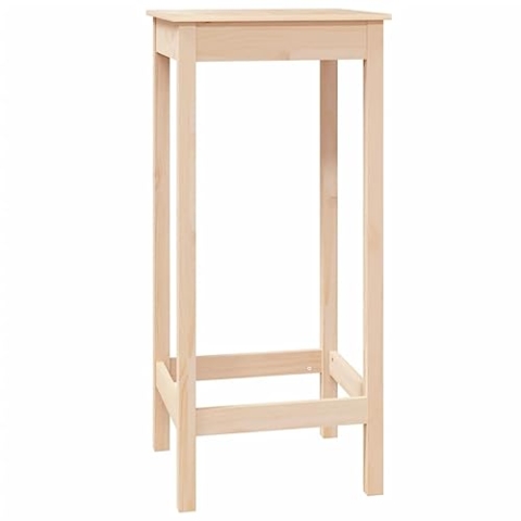 vidaXL Bartisch, Stehtisch mit Holzrahmen, Küchentisch Tisch Rechteckig, Bistrotisch Holztisch Partytisch Tresentisch, Massivholz Mango