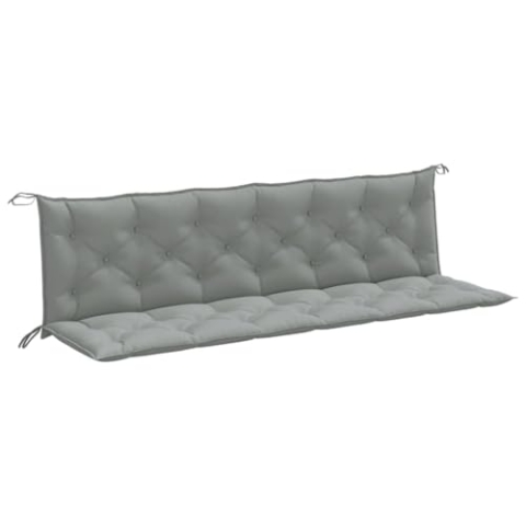 vidaXL Gartenbank-Auflagen 2 STK. Melange Hellgrau 200x50x7 cm Stoff