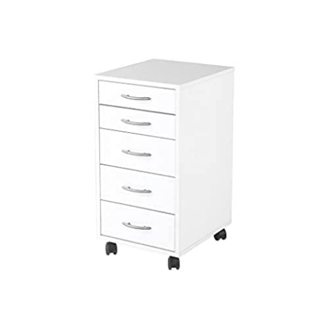 FMD Möbel, 336-001E Freddy Beistellcontainer,melaminharz beschichtete ppanplatte, weiß, maße 33.0 x 63.5 x 38.0 cm (BHT)