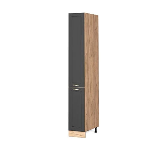 Vicco Apothekerschrank Fame-Line, Anthrazit-Gold/Goldkraft Eiche, 30 cm
