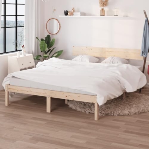 vidaXL Bettgestell ohne Matratze, Massivholz, 160 x 200 cm