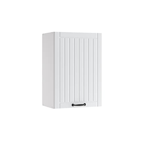 Vicco Badschrank Fame-Line, Badezimmermöbel, Weiß Landhaus/Weiß, 50 x 72 cm
