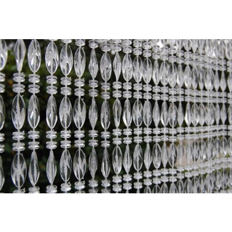 La Tenda Türvorhang ELBA 2 Fliegenvorhang Perlenvorhang Insektenvorhang transparent, Maße:100 x 230 cm