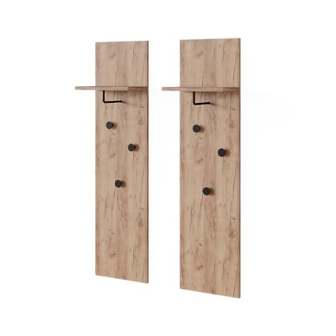 Vicco Garderobe Siri, Flurgarderobe, Goldkraft Eiche, Set mit 2 Wandgarderoben