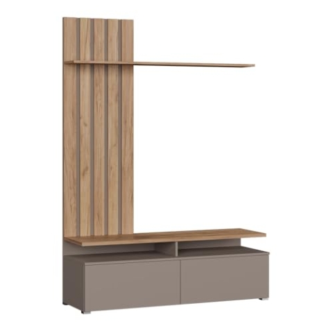 Vicco Wohnwand Harro, TV-Wand, Goldkraft Eiche/Greige,