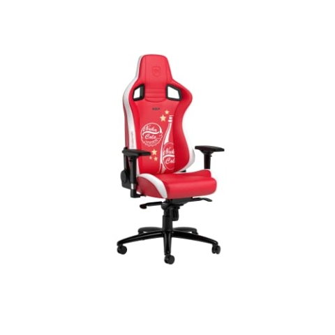 noblechairs Epic Gaming Stuhl Nuka Cola Edition, Bürostuhl Ergonomisch, Kopf- und Lendenstütze, Entwickelt für Nutzer bis 120kg und 1,85 Meter Hoch