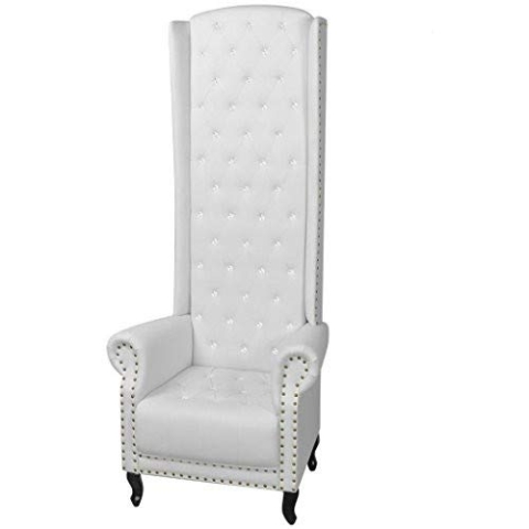 vidaXL Hochlehner-Sessel Weiß 77x65x181 cm